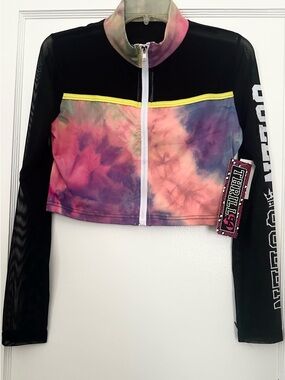 Thrill 94 Tie-Dye Crop Long Sleeves Top